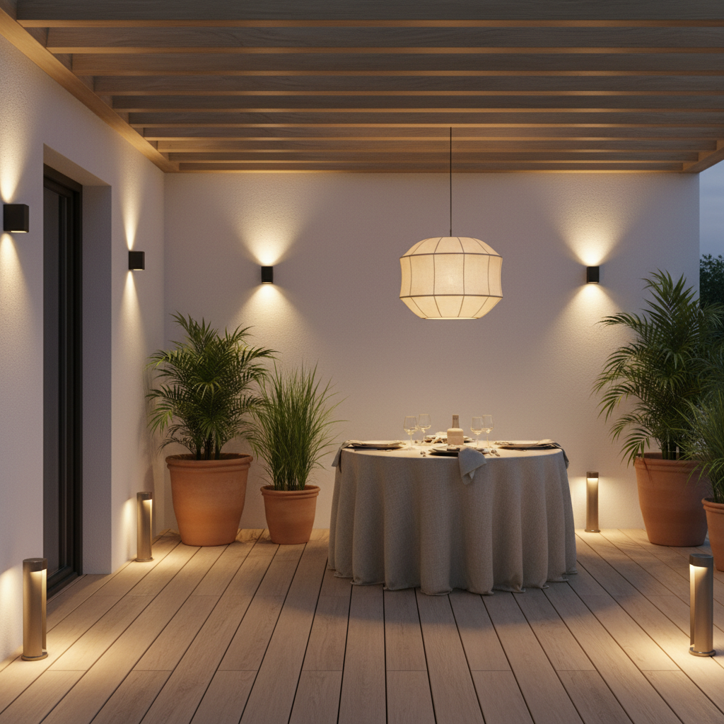 Luminaire solaire terrasse : choisir le beau en 2026