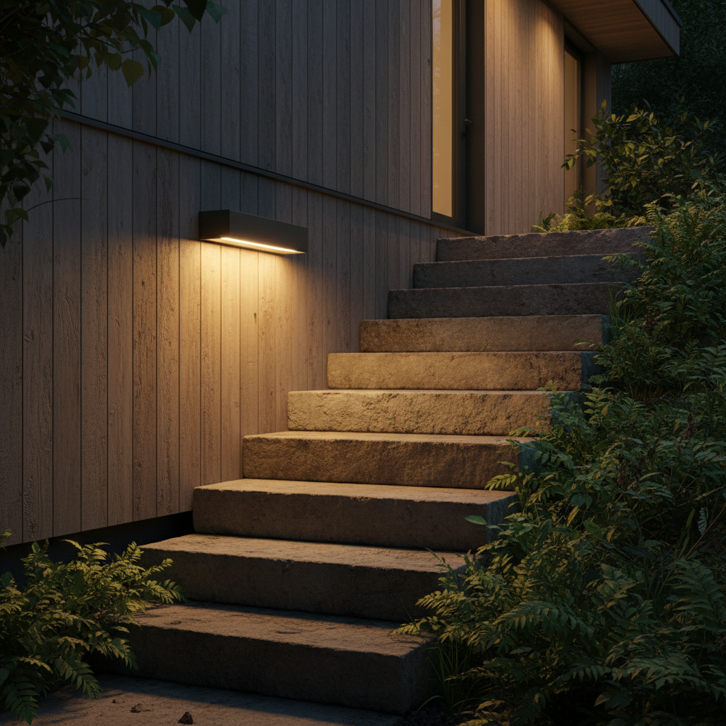 Éclairage escalier extérieur : 3 approches comparées