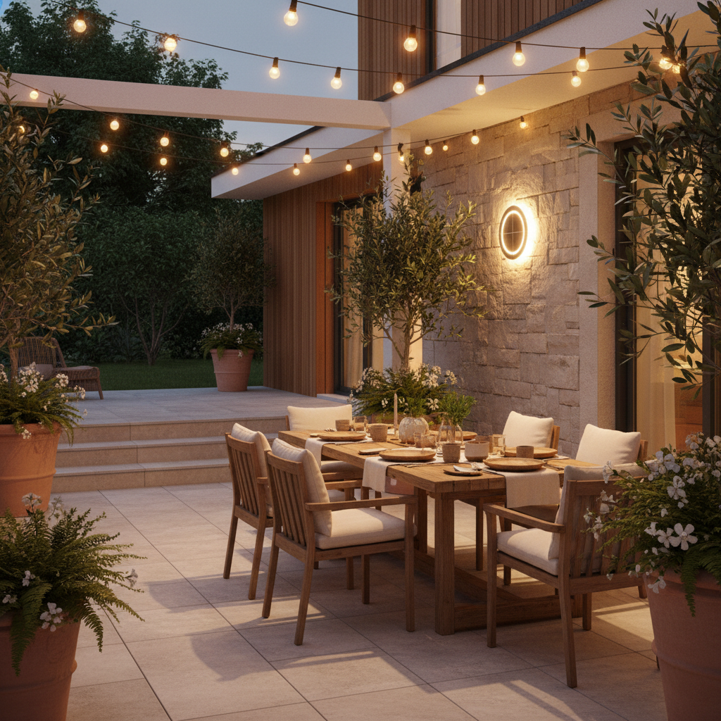 Éclairage terrasse solaire : créer une vraie ambiance