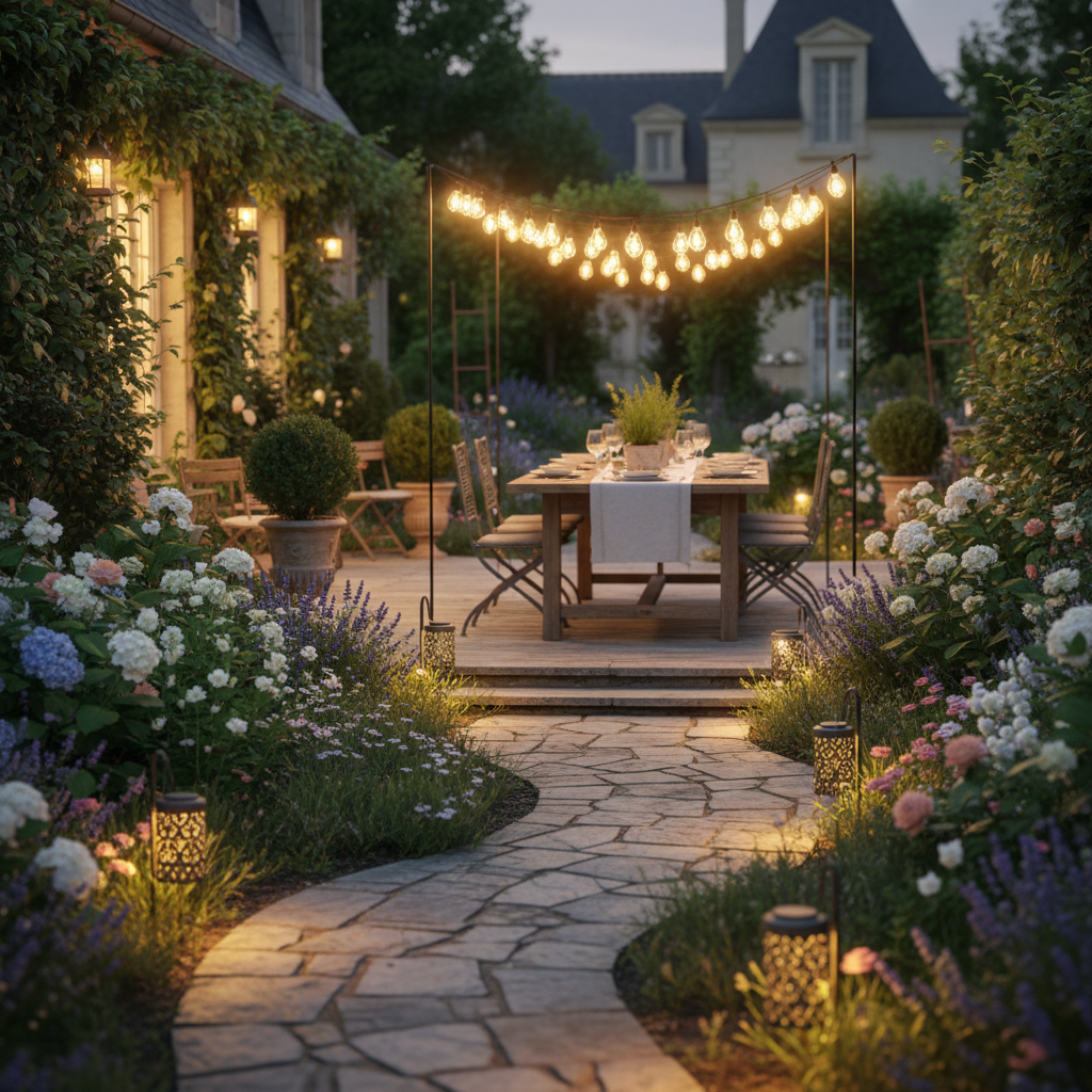 Décoration solaire jardin : idées par zone
