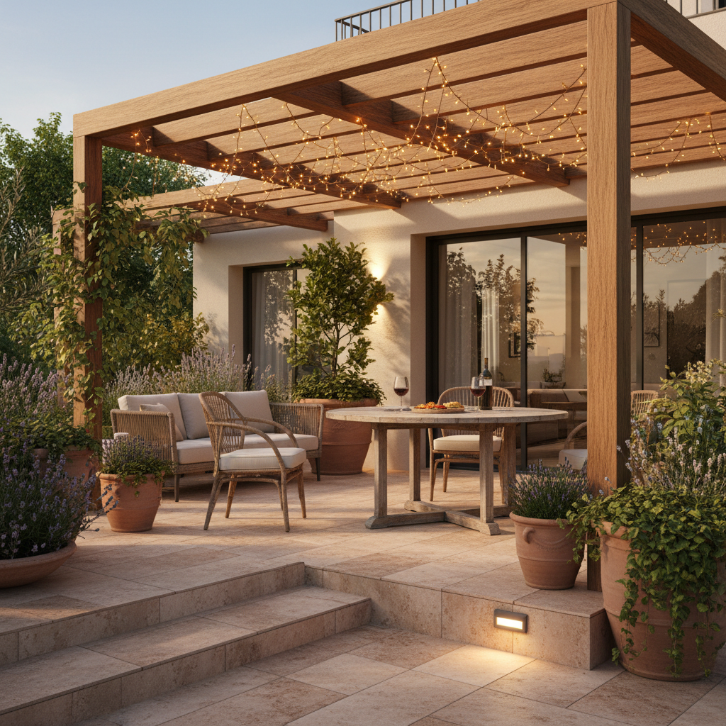 Lampe solaire terrasse : ambiance soirée sans câble