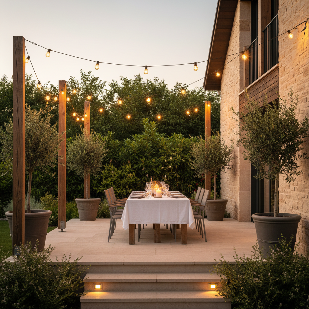 Éclairage terrasse extérieur : le combo qui change tout