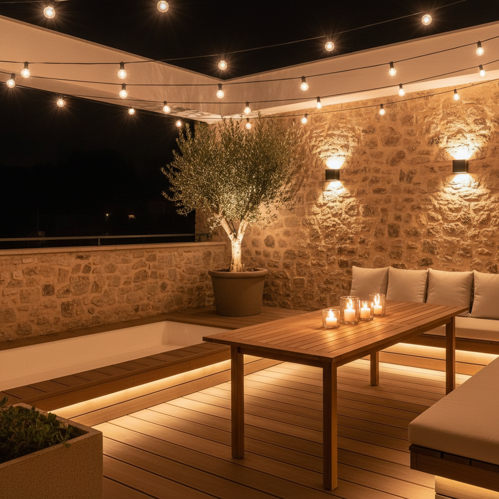 Éclairage terrasse moderne : 8 idées tendance 2026