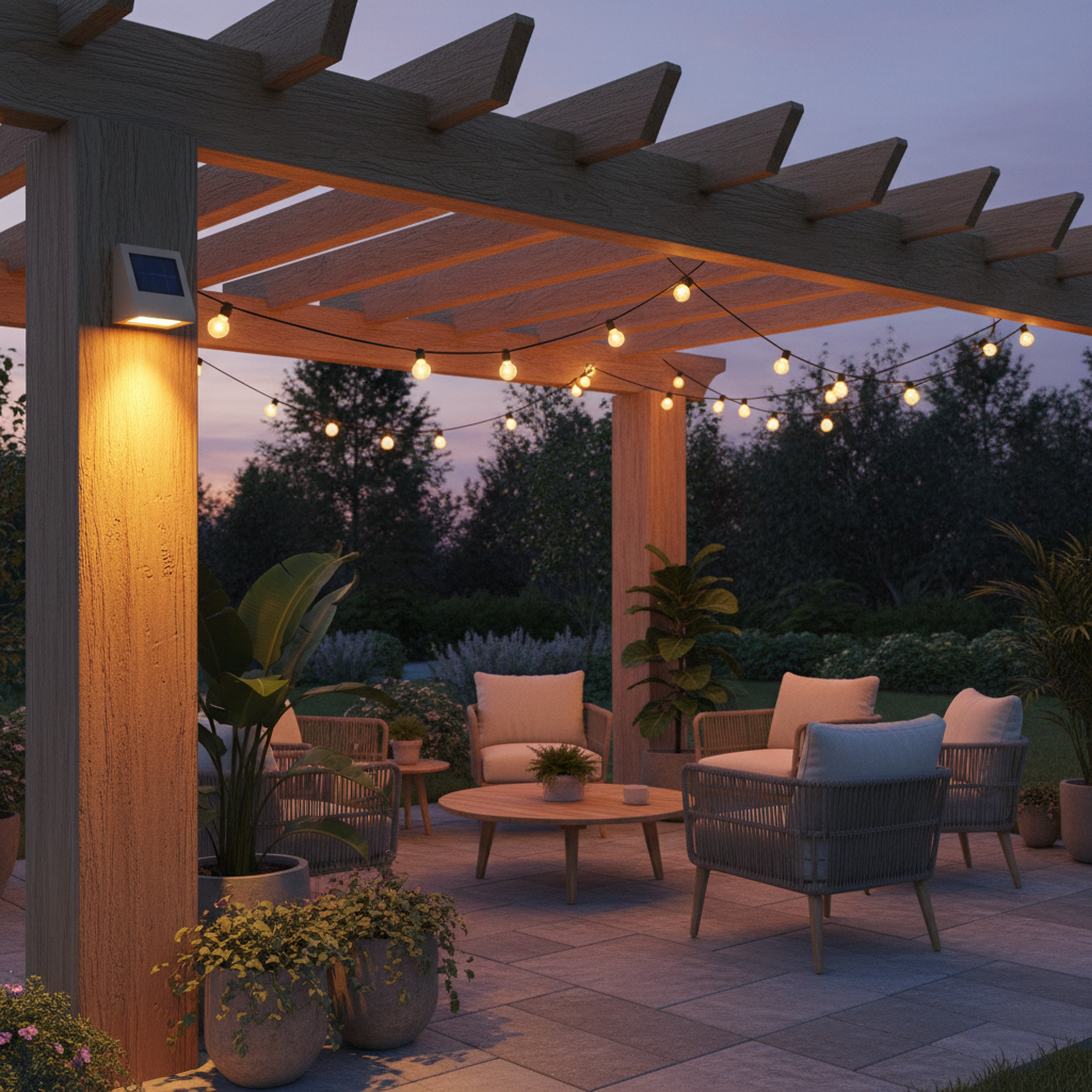 Éclairage pergola solaire : le piège du toit et comment l'éviter