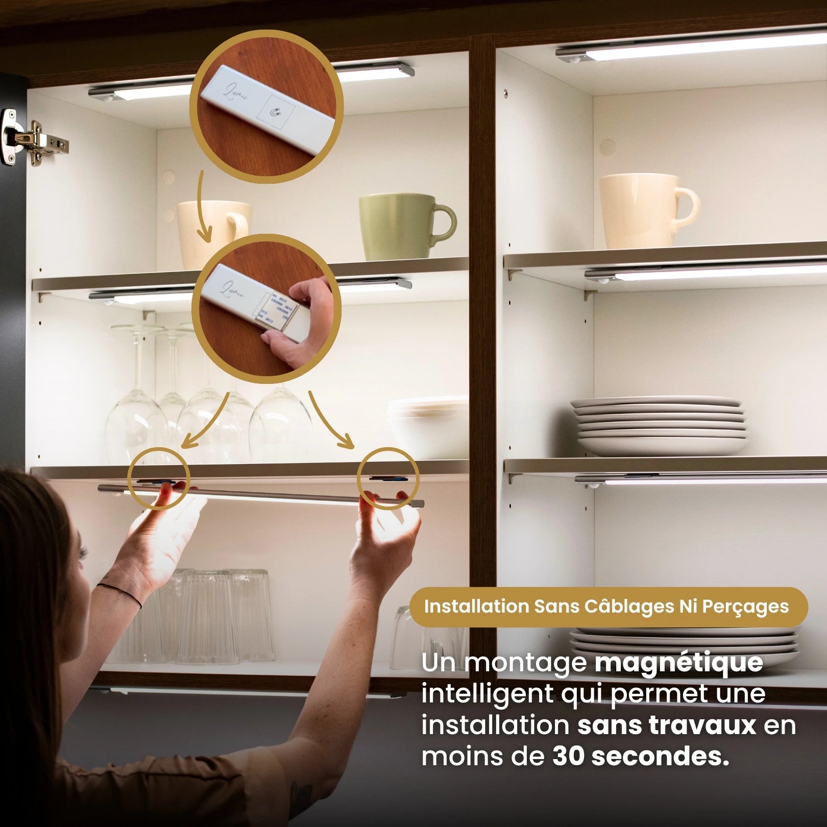 Mouvement 3.0™  | Réglette LED sans fil à détecteur de mouvements