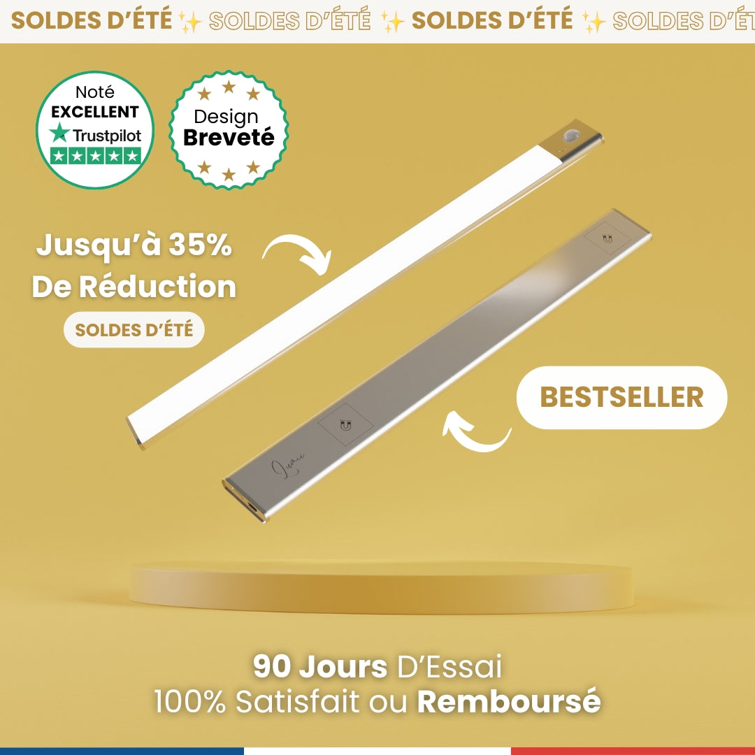 Mouvement 3.0™  | Réglette LED sans fil à détecteur de mouvements